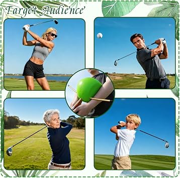 Golf Swing Training Aid With Alignment Rod,Posture & Impact Alignment Aid