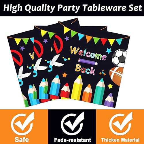 Vista 254 de gisgfim 96 Pcs Thanksgiving Fall Plates and Napkins Party Supplies Autumn Leaves Tableware Set Thanksgiving Pumpkin Maple Party Decorations Favors