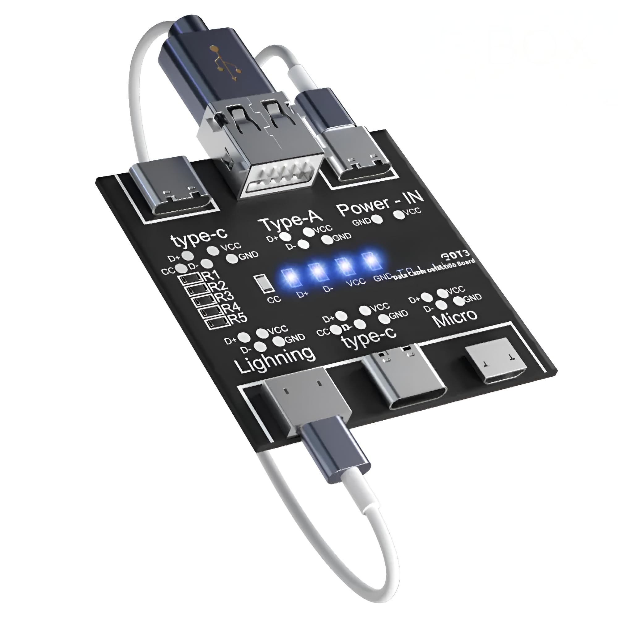 PiBOX India DT3 Professional Cable Tester Board - 5-in-1 USB Type-C/Lightning/Micro Data Line Test Card - Universal Charging & Data Transfer Diagnostic Tool-image-47