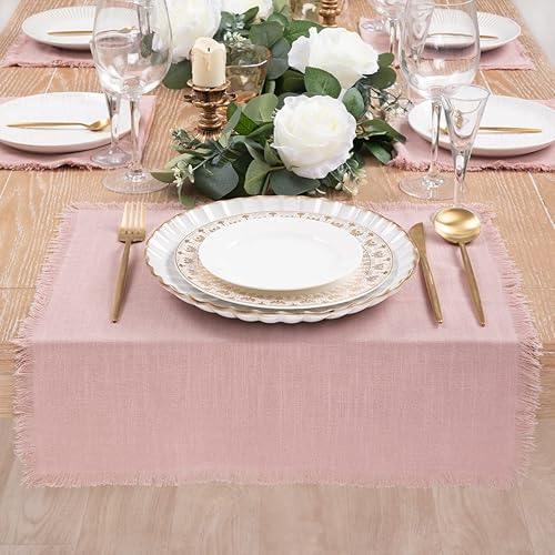 Miniatura 5 de Socomi Servilletas de tela hechas a mano a granel de 18 x 18 pulgadas, servilletas de cena de lino y algodón, servilletas rústicas de estopilla para