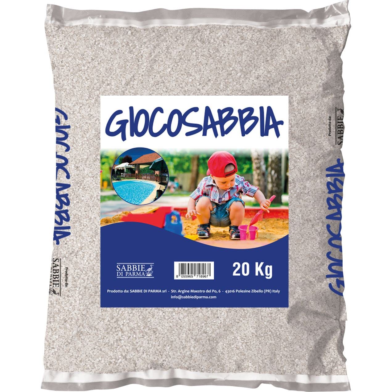 Sable quartzifère 20 kg pour filtration pompe piscine 0,8-1,2 mm compatible Intex Bestway