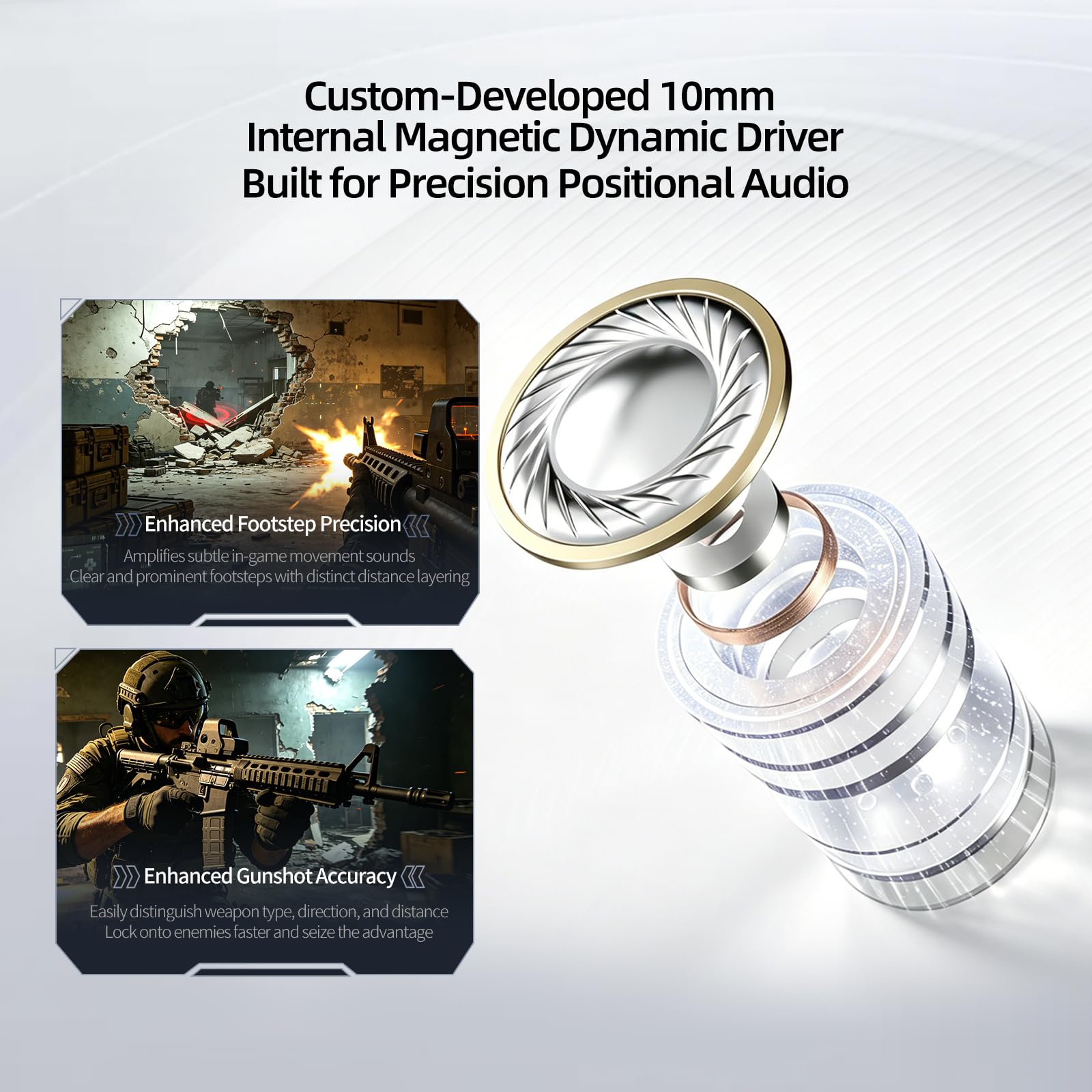 KZ Starbit IEM für FPS-Gaming-Ohrhörer mit Mikrofon, 1DD+1BA In-Ear-Monitor