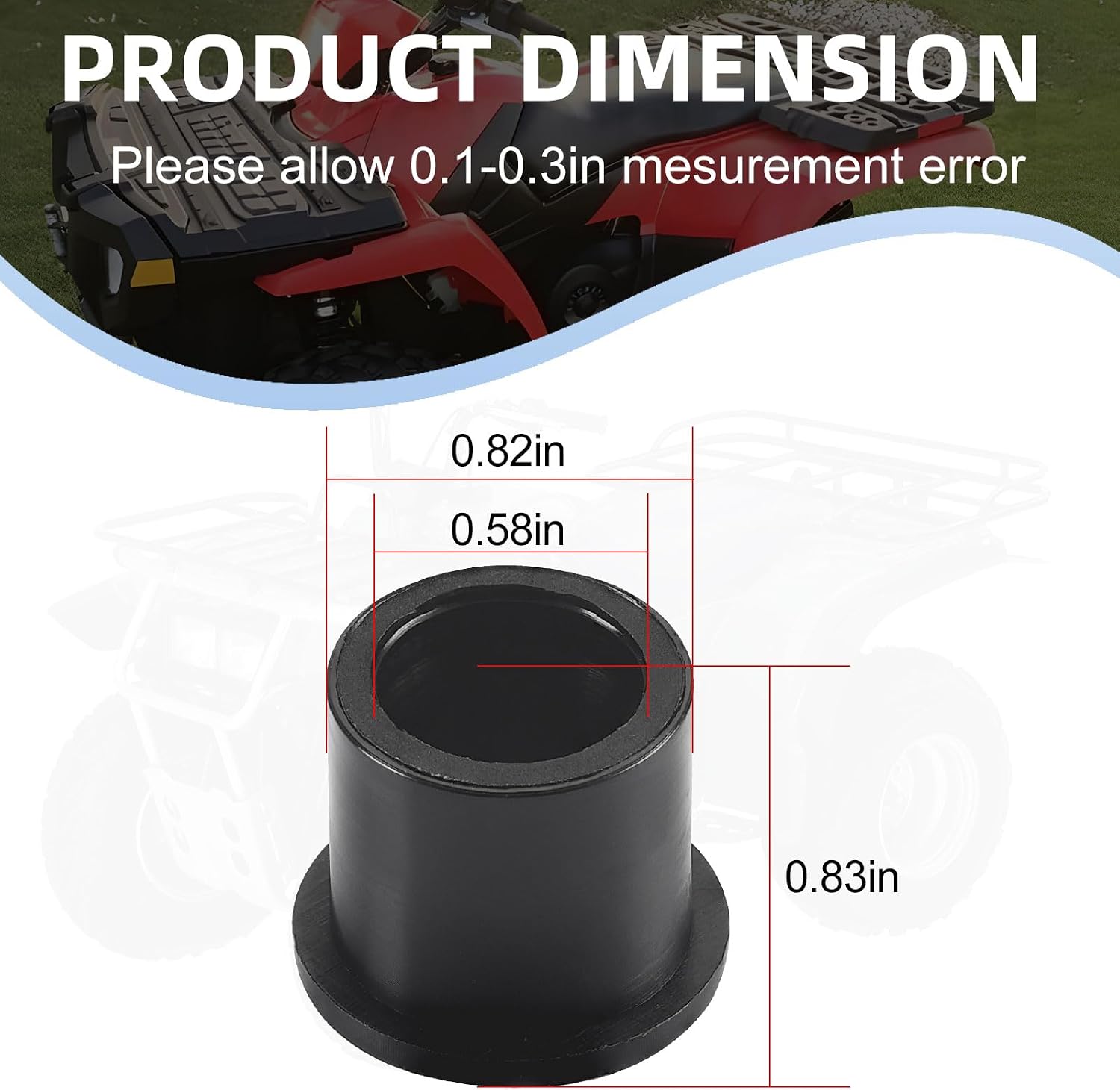 8Pcs 0453683 Front A-Arm Bushing Set for Polaris Outlaw Sportsman Predator 50 90 110 RZR 170 Phoenix Sawtooth 200