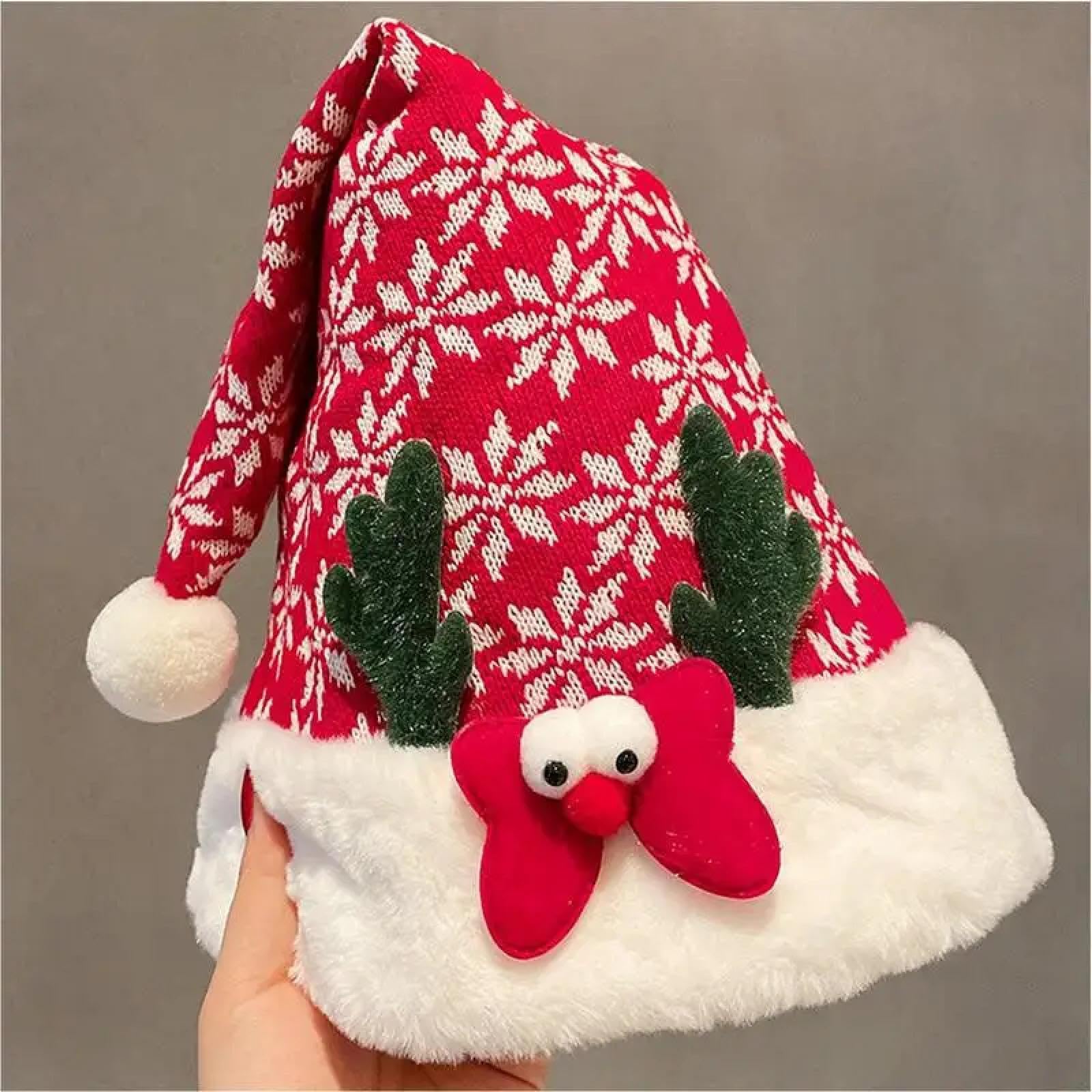 Czapki Czapki Skullies Czapki Beanie Czapka Świąteczna Urocza Czapka Świętego Mikołaja Pompon Dorosły Dziecko Miękka Czapka Świętego Mikołaja Nowy Rok Dziecko Boże Narodzenie Świąteczne Artykuły