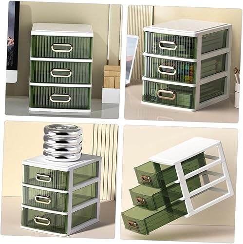 Miniatura 4 de Caja organizadora para maquillaje y papelería, 4 cajones, para escritorio, ahorro de espacio, resistente