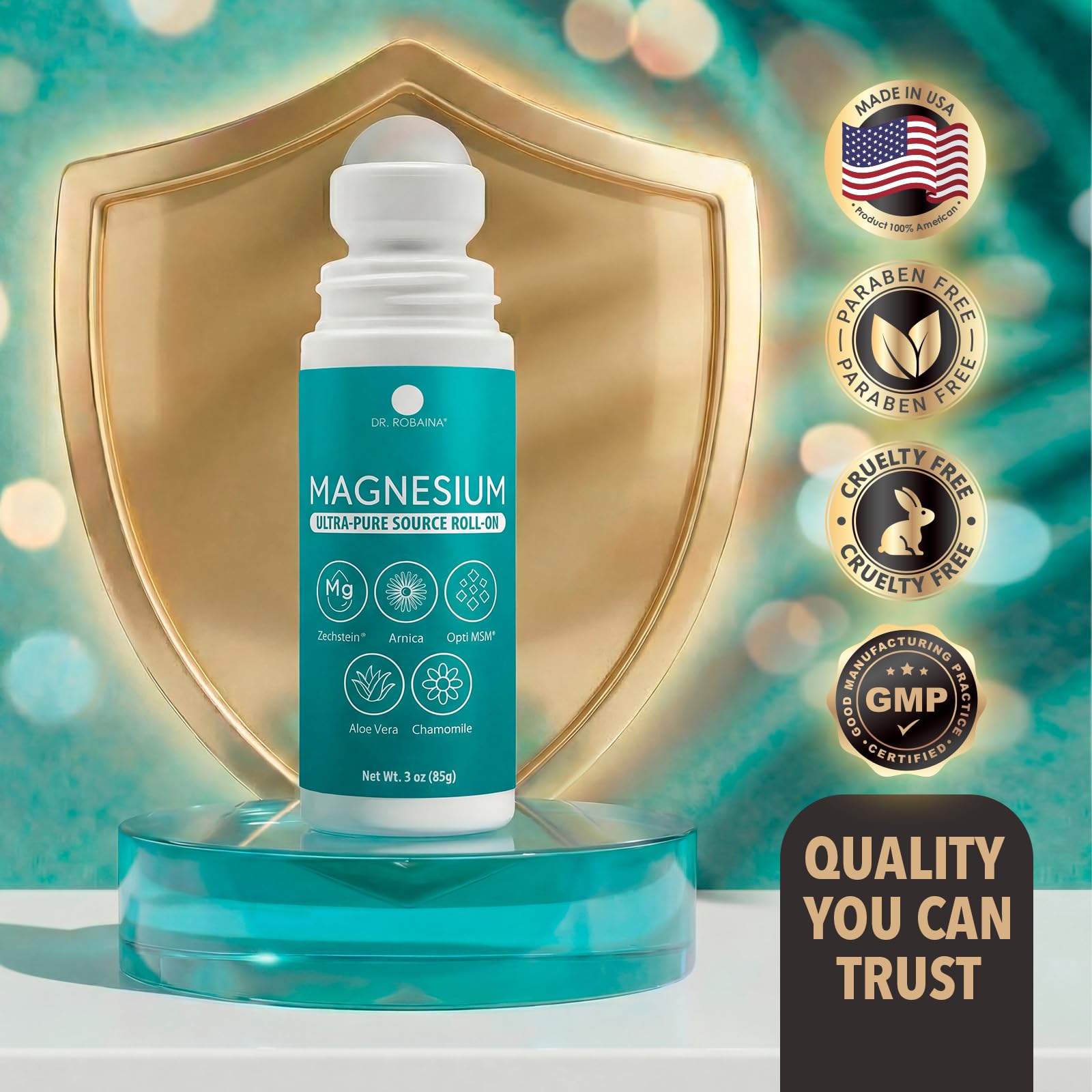 Dr. Robaina Magnesium Roll On – Zechstein Magnesium Chloride with Arnica & OptiMSM for Targeted Muscle Comfort, Active Recovery & Tired Feet, 3 oz — Amazon image 6