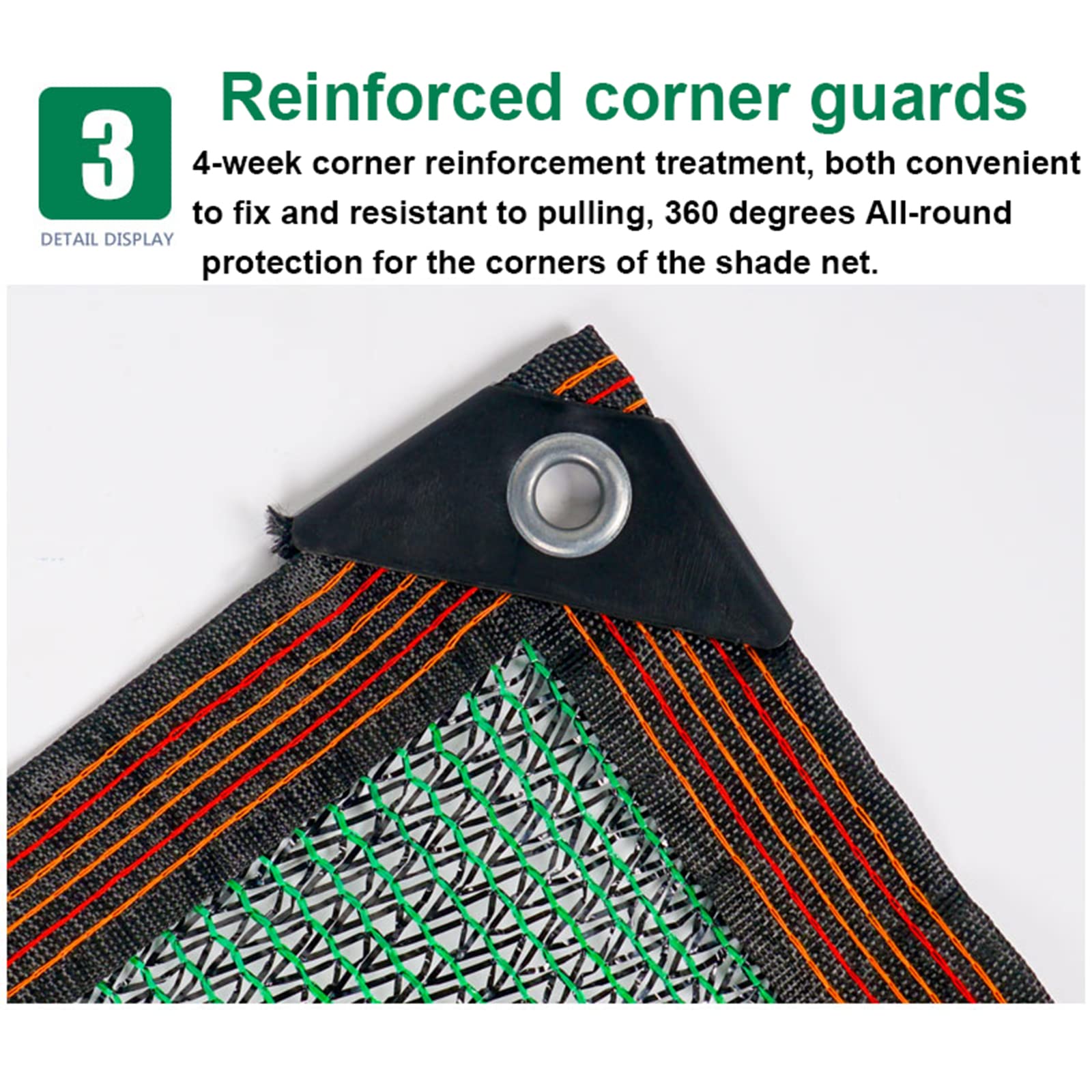 4 x 7 m, grünes E-Tuch, 40 % UV-Resint, Sonnennetz, einfach zu installieren, perfekt für Garten, Blumen und Pflanzen, Outdoor-Gartenabdeckung