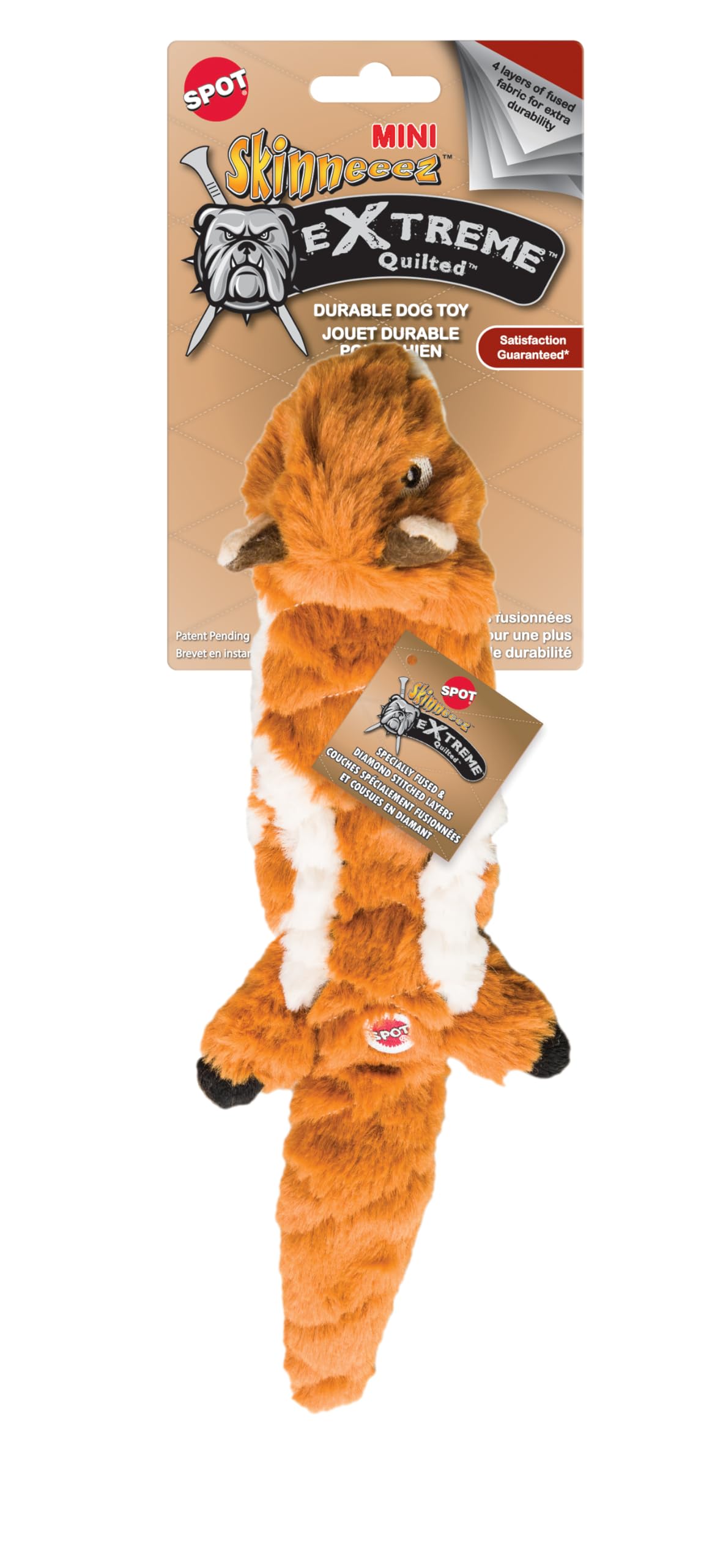 Pet Supplies : SPOT Skinneeez Extreme Quilted Chipmunk- Durable
