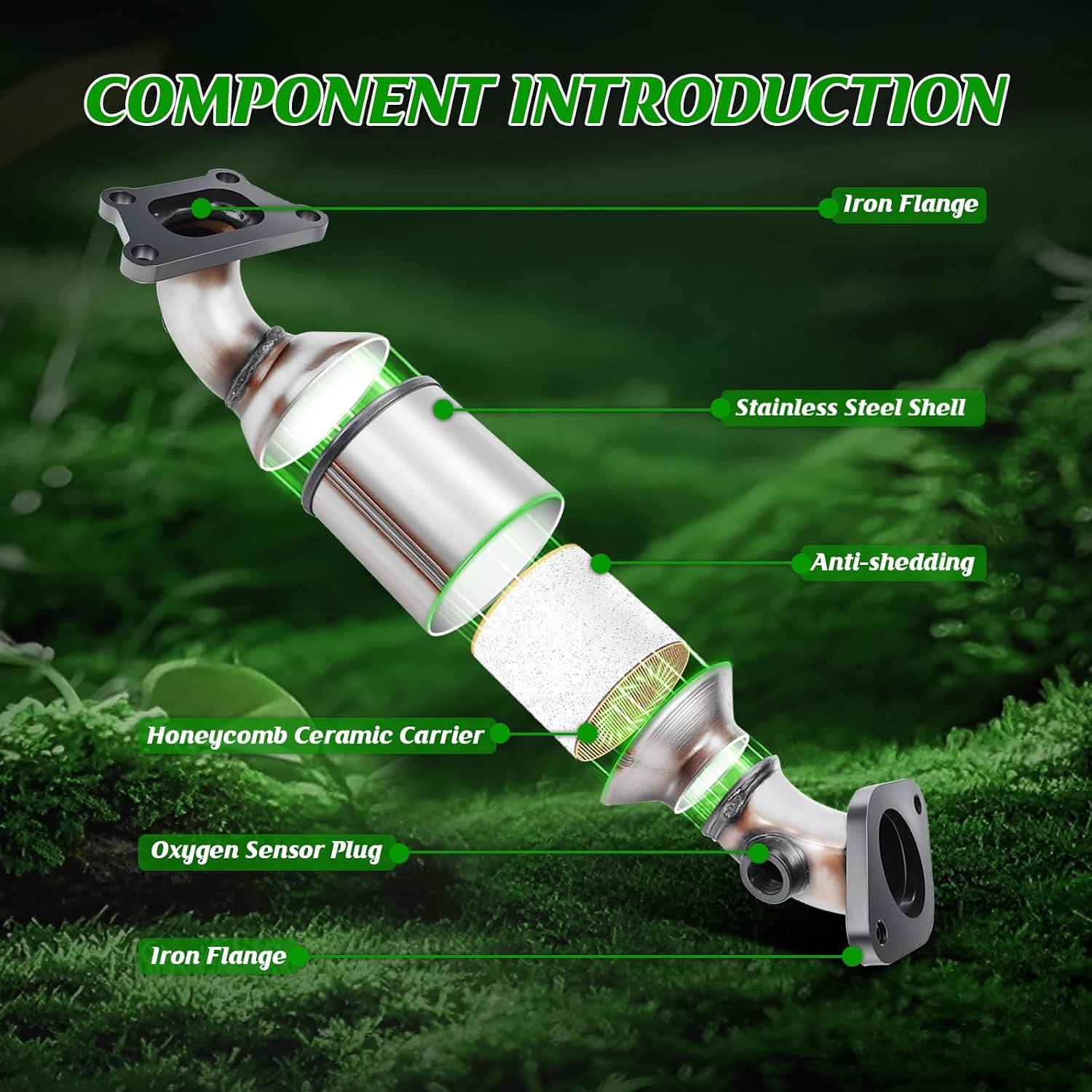 Front Left Catalytic Converter Kit Direct-Fit Chevy Impala 2014 2015 2016 2017 2018 2019 2020 Cadillac XTS 2013-2019 3.6L V6