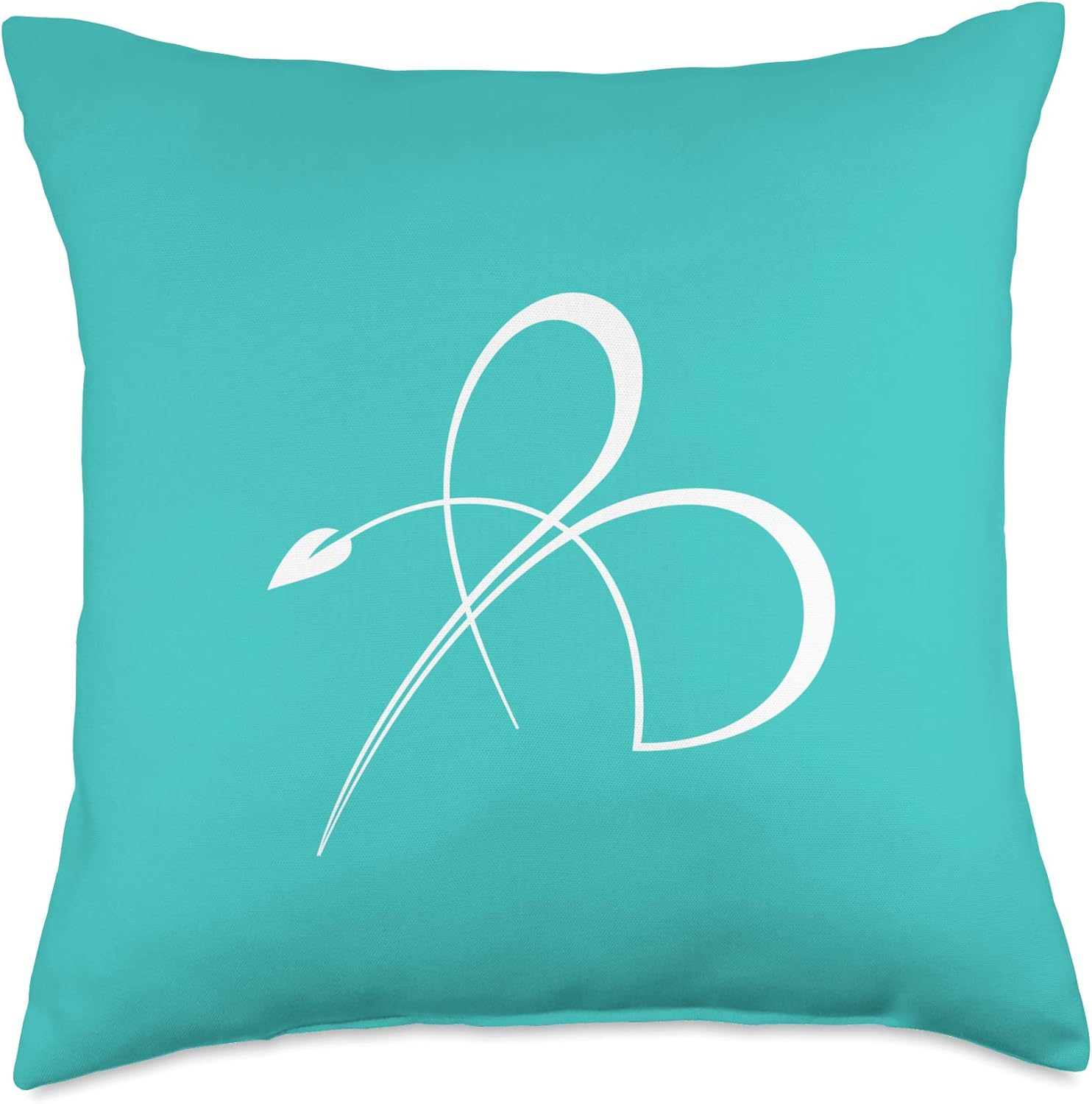 Bright Line Eating Classic Icon - Teal and White Throw Pillow
