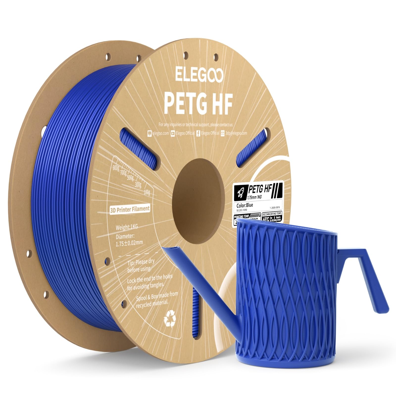ELEGOO Rapid PETG Filament - 1KG Black -10 ELEGOO Rapid PETG Filament - 1KG Black -10