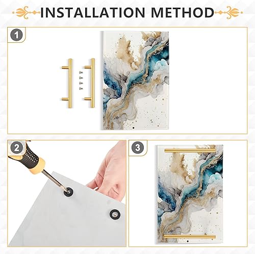 Miniatura 7 de Bandeja de tocador con estampado de mármol azul dorado, bandeja decorativa de acrílico, bandeja de mesa auxiliar para baño, sala de estar,