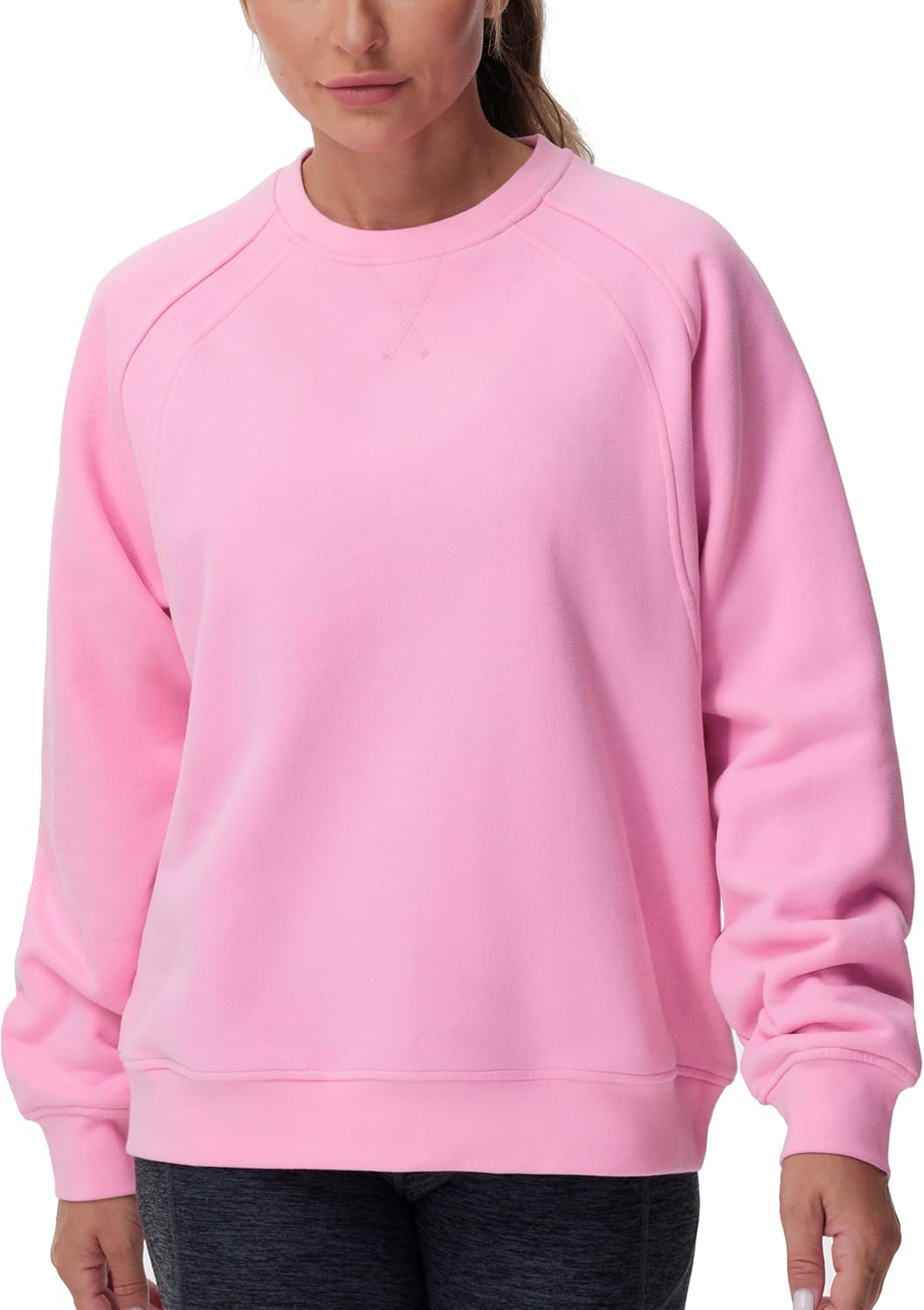 White Pullover THE GYM PEOPLE Oversized Fleece Sweatshirt Cozy