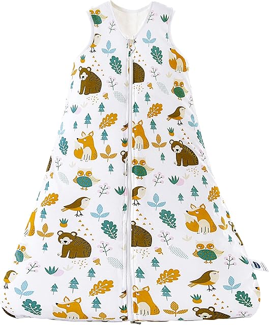 Chilsuessy Baby Sleeping Bag 2.5 tog Toddler Sleeping Bag Nursery Bedding Kids Wearable Blanket Sleeping Sack for Infant Boys Girls Suitable All Year Round, Forest Bear, 90cm/1-2 Years