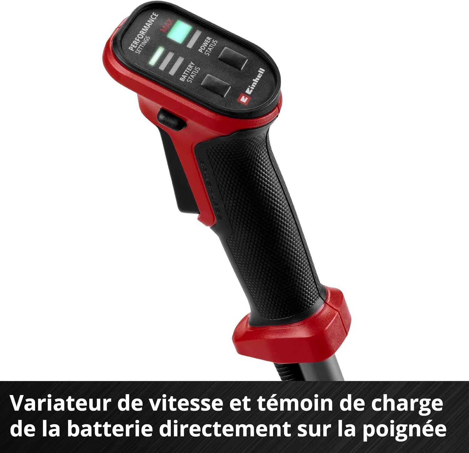 Handle with speed control and battery indicator