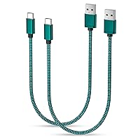Vista 10 de Basesailor Paquete de 2 cables de carga USB tipo C de 1 pie, cable de carga de nailon para Samsung Galaxy Z Flip Fold, Note S9 S10 S10E 10E S23 Plus