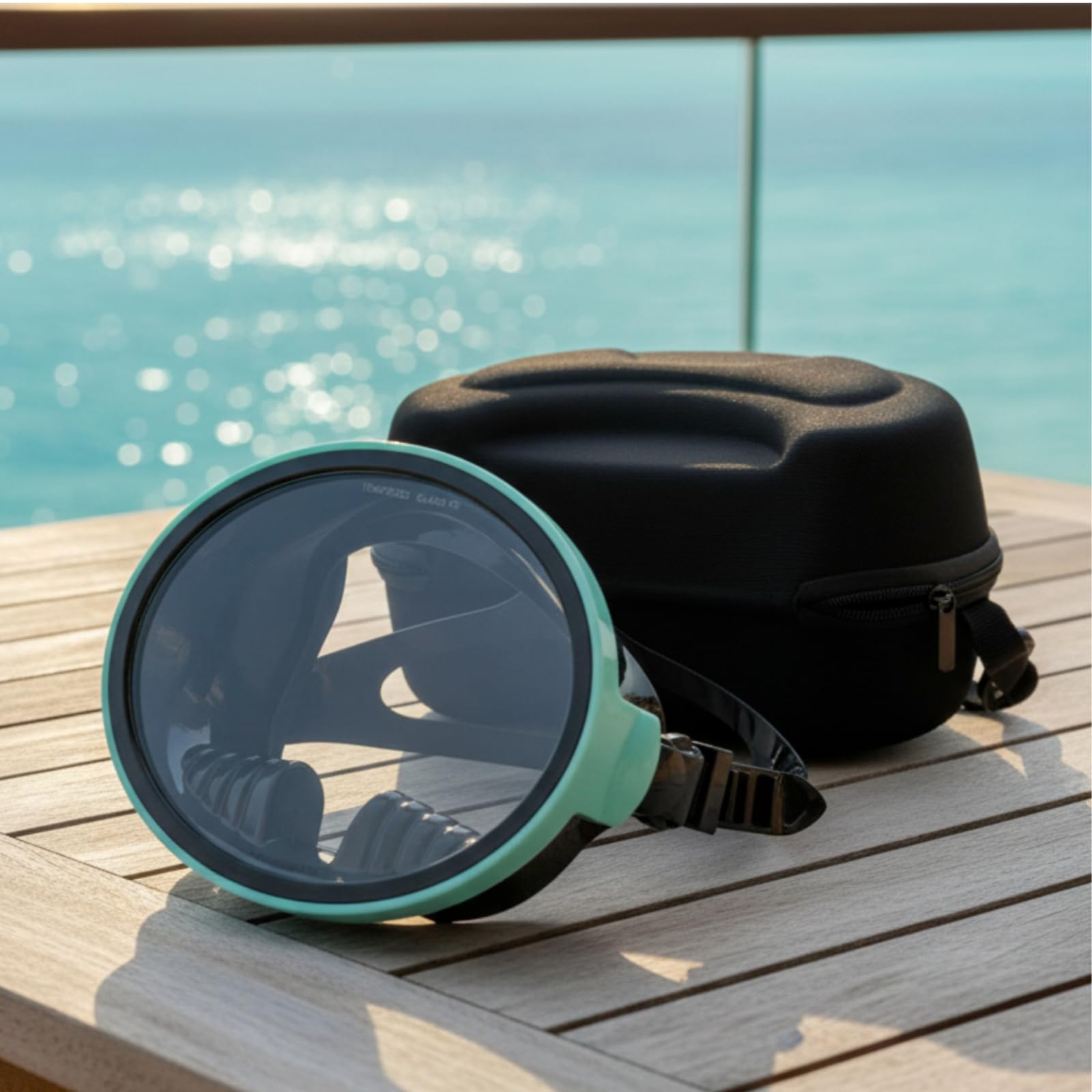 Gafas de Buceo para Adulto Máscara Visor Antiniebla con Cristal Templado y Tubo Fijo para Respiración Correa Ancha Ajustable y Sello Ovalado de