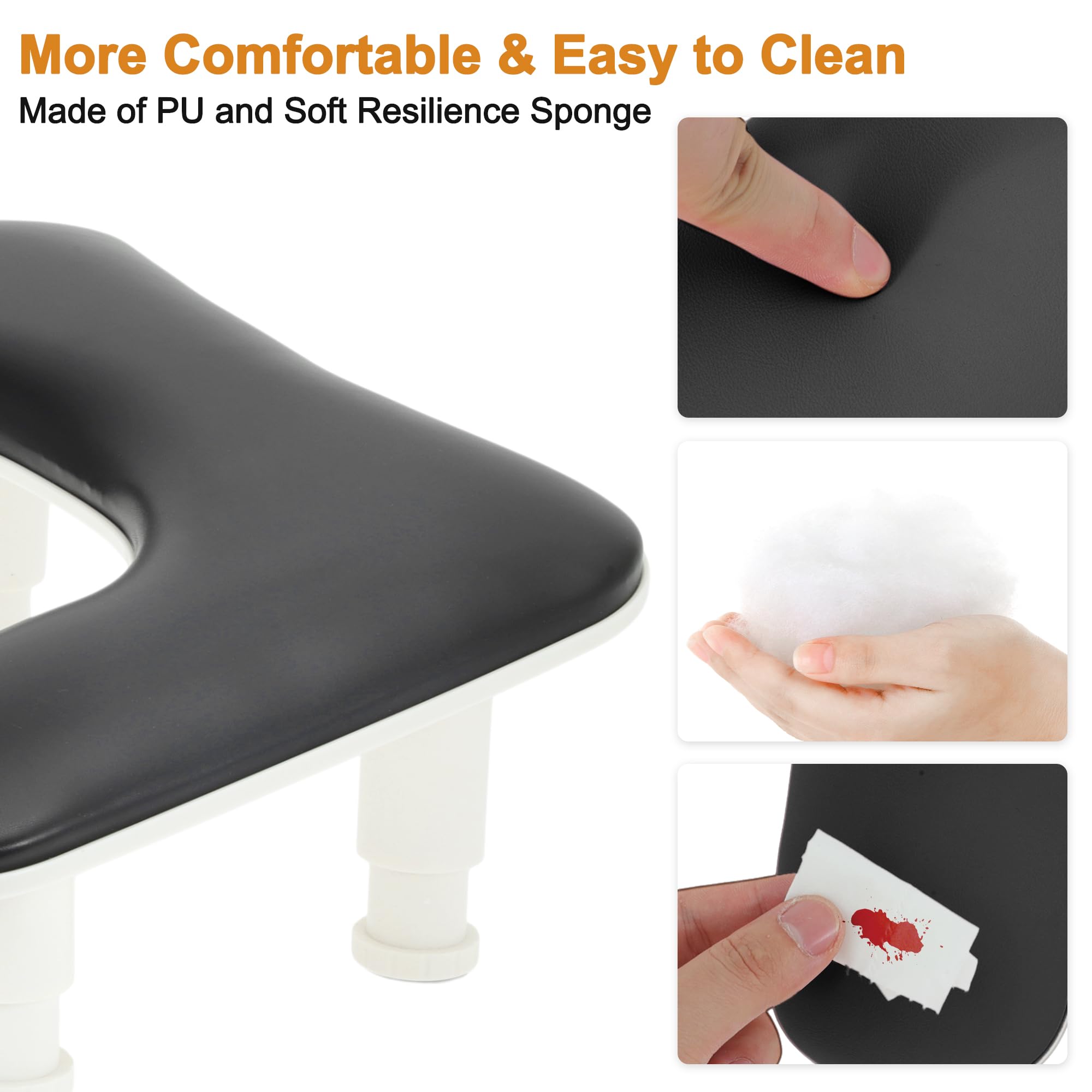 VOCOSTE Nail Arm Rest with Height Adjustment, U Shaped Manicure Hand Rest - Image 4