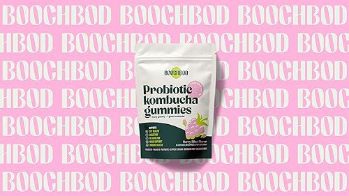 Miniatura 8 de Gomitas probióticas de kombucha - Prebióticos, probióticos, postbióticos, suplemento de fibra, olmo resbaladizo, raíz de diente de león, aceite MCT,