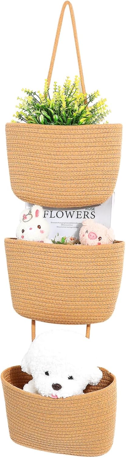 Storage Organizer Hanging Baskets for Wall Decorative Wall Decor for Kitchen Garden