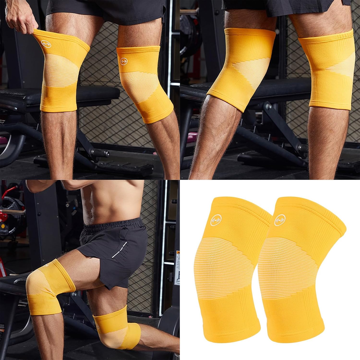 Protective Knee Wrap with Systems | Protective Gear Set with Nonslip Design, Wicking Fabric, Comfortable Wear for Athletic Training Cycling