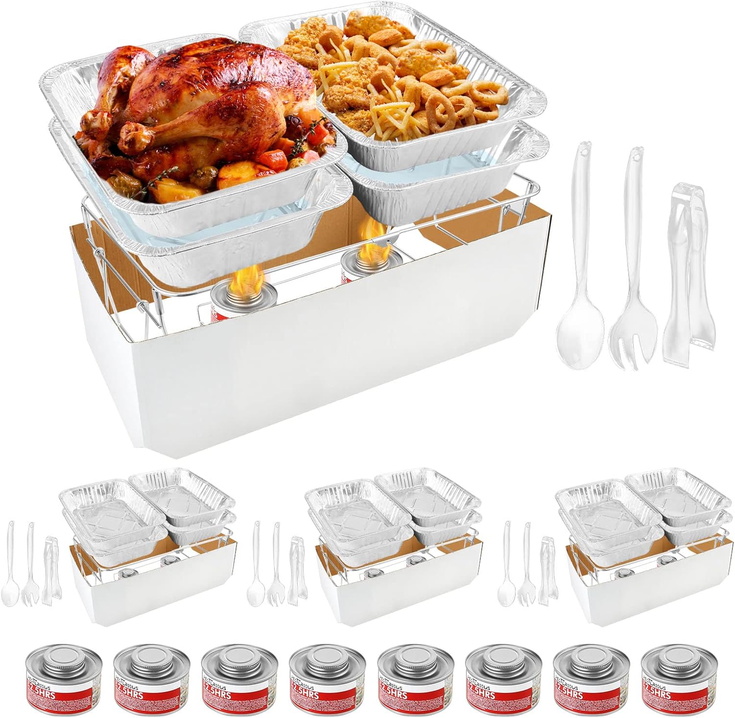 Restlrious Chafing Dish Buffet Set Disposable Full Size