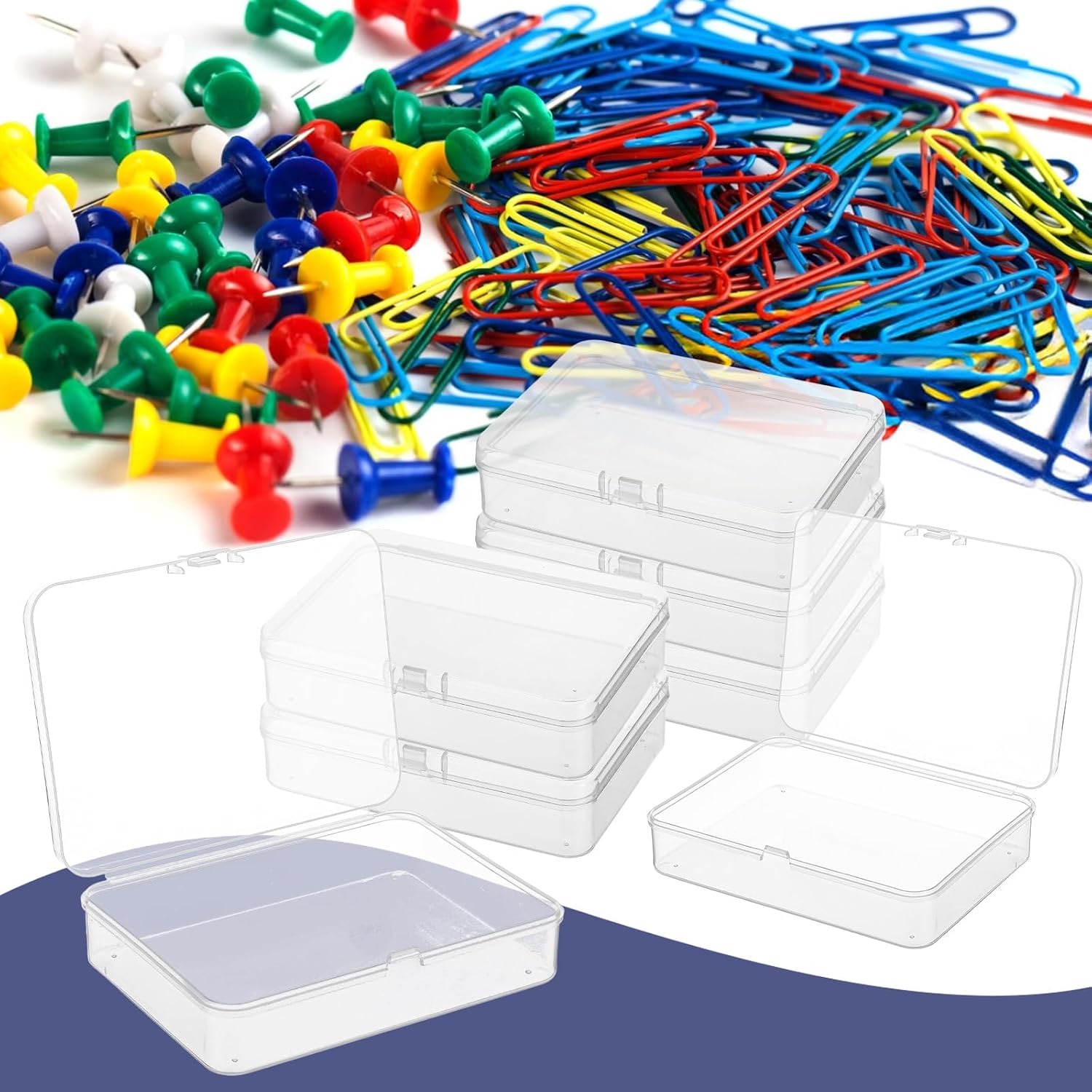 32 Pcs Plastic Crayon Box Bulk Clear Crayons Holder with Lid Crayon Organizer Case Crayons Storage Containers for Students School Office Supplies