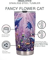 Vista 3 de Vaso de 20 onzas con tapa, termo de acero inoxidable con doble pared de vacío con aislamiento al vacío, taza de café de viaje, taza de café