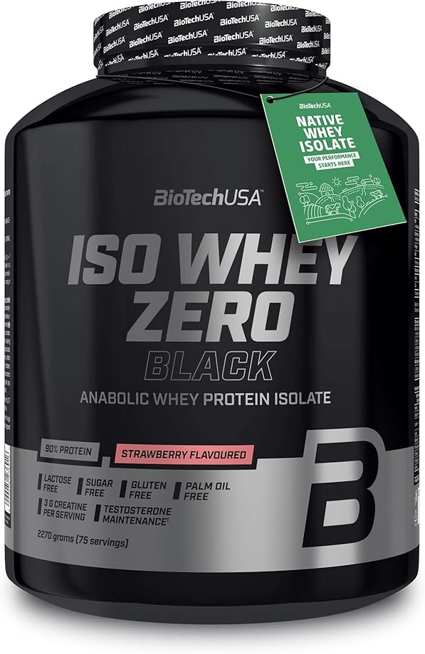 Biotechusa iso whey zero black 2.27 kg gusto fragola P38342