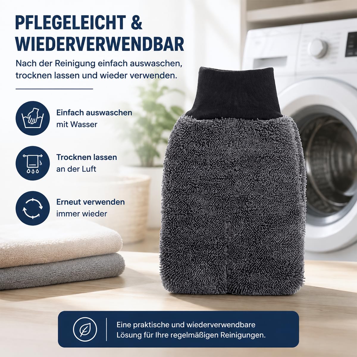 DZ'HUE Ultra Wipes Dry Gloves Absorbent Microfibre, Waschhandschuh, Händehandtuch, Mikrofaser, Multifunktions Reinigungstuch, Sanfte Reinigung, für Fensterputzen, Auto & Haushalt (6 Stück)