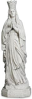 12" H Our Lady of Lourdes Statue at Rosary Square,A Blessed Virgin Mary Statue Mother of Jesus Figurine,Catholic Gifts of Assumption of The Blessed Virgin Mary Figurine