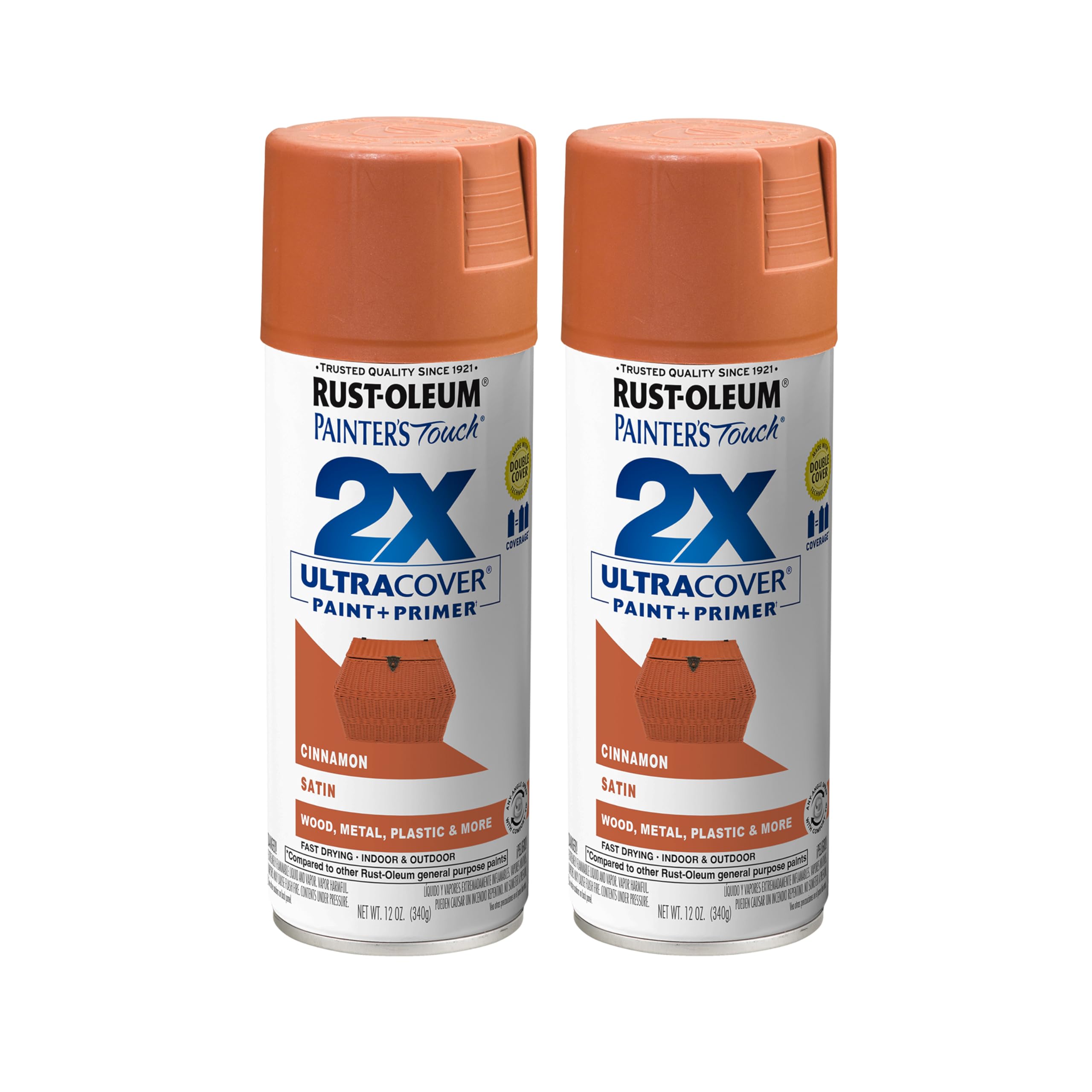 Rust-Oleum Painter's Touch 2X Ultra Cover Spray Paint, Satin Cinnamon