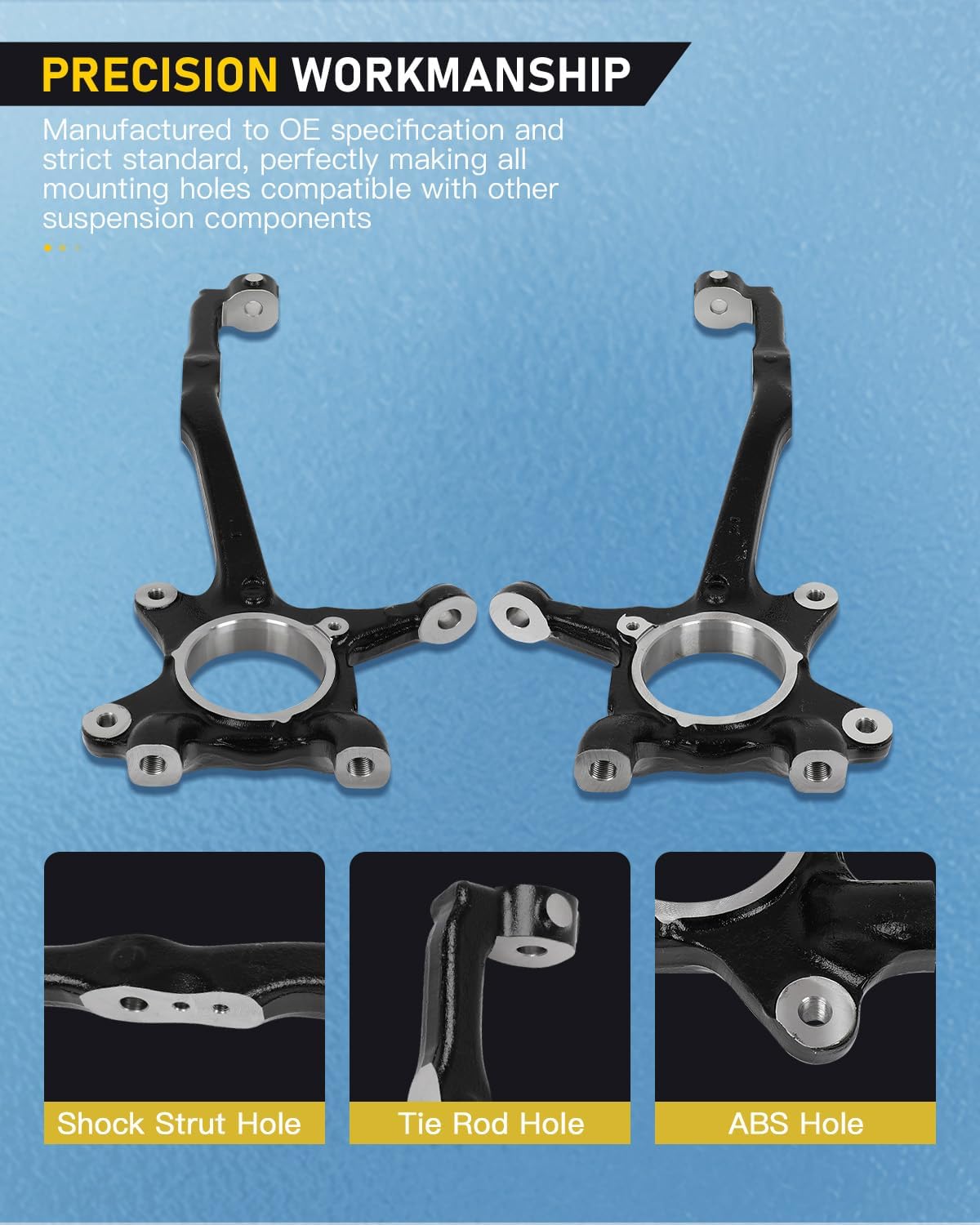 OCPTY Front Steering Knuckles Assembly Driver and Passenger Side for Toyota Tacoma 2005-2019#698-149 698-148