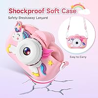 Vista 7 de Cámara para niños para niñas y niños de 3 a 9 años, Cámara digital de juguetes de 32MP YEEHAO para niños de 3 a 9 años, regalo de cumpleaños