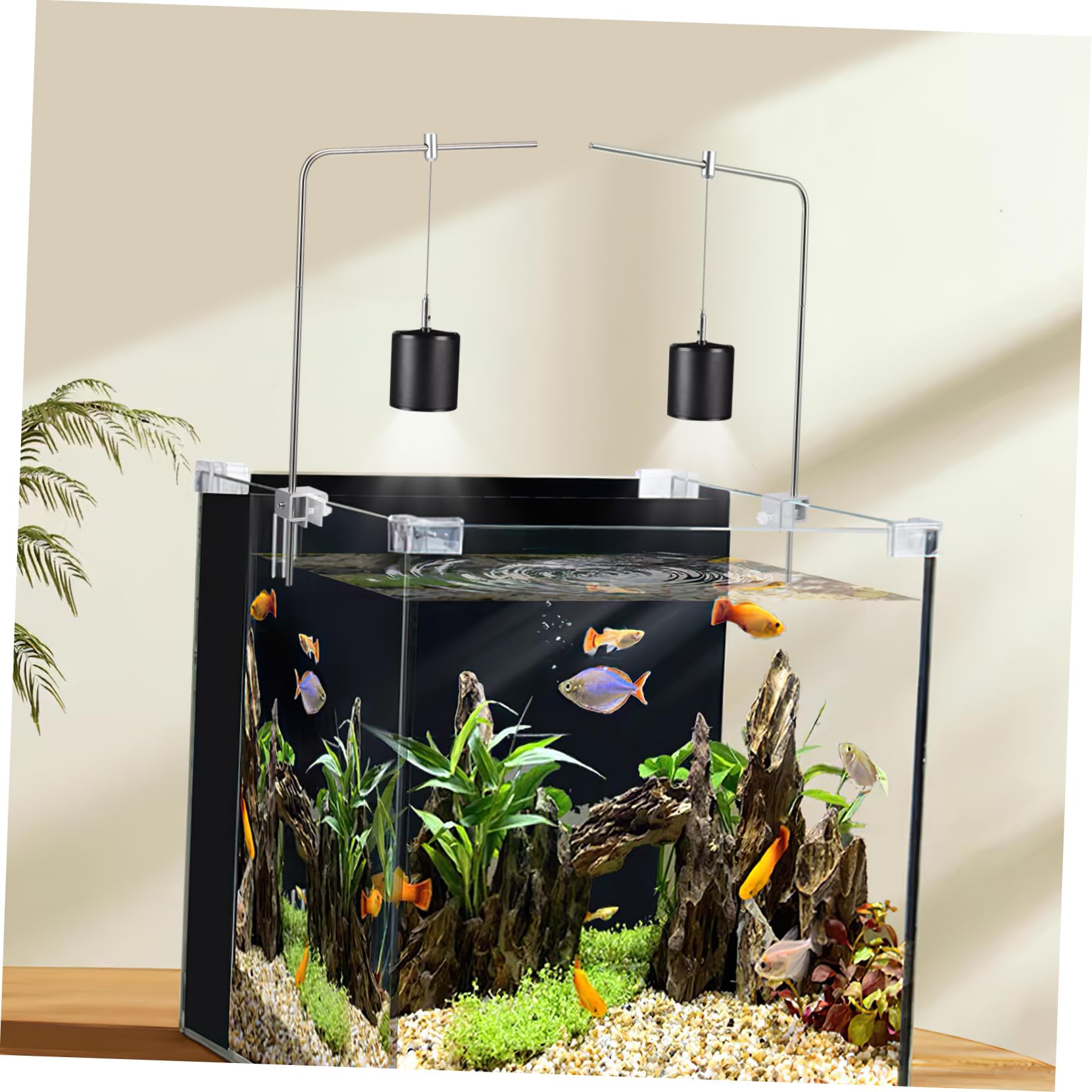 Mikikit 1 Satz Aufhänger Für Fischbecken Aquarium-lichthalterung Verstellbares Gestell Aquariumständer 75 Gallonen Fischlichter Für Aquarien Lampe Hängend Nachtlicht Aluminiumlegierung