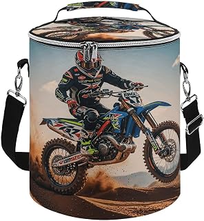 24 Cans Collapsible Soft Cooler Bag,Sport Motorcycle Motocross Racing Theme Large Leakproof Camping Cooler,Portable Travel Cooler for Picnic, Camping, Beach, Trip