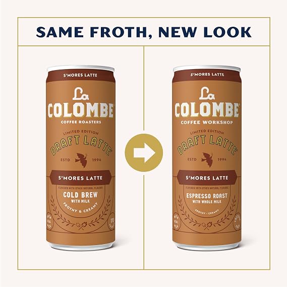 La Colombe Coffee, S'mores Cold Brew Draft Latte, 9 fl oz Cans, 4 Pack