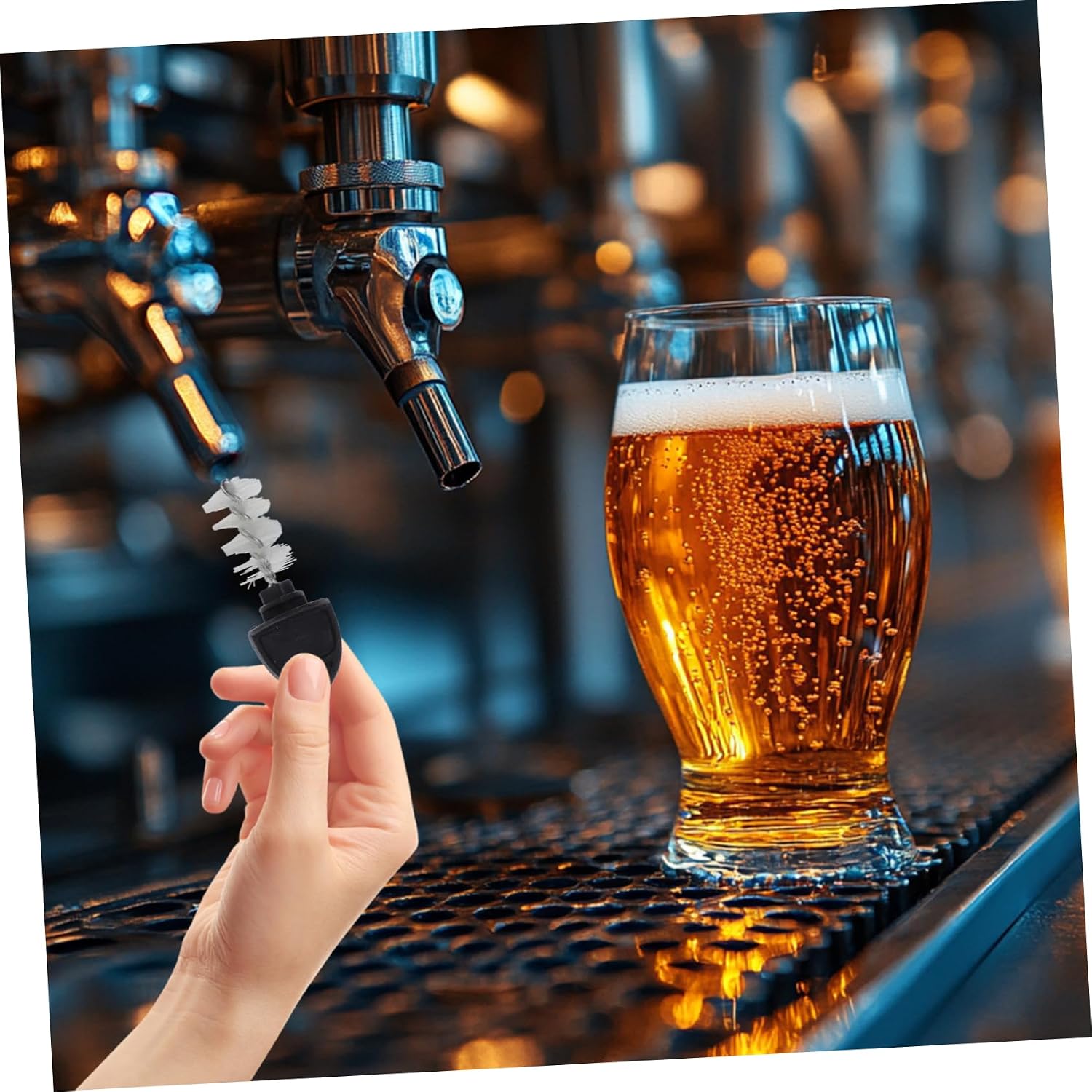 1set Draft Beer Tap Cleaning Kit Faucet Brush and Covers Easy Maintenance for and Kegerator Systems