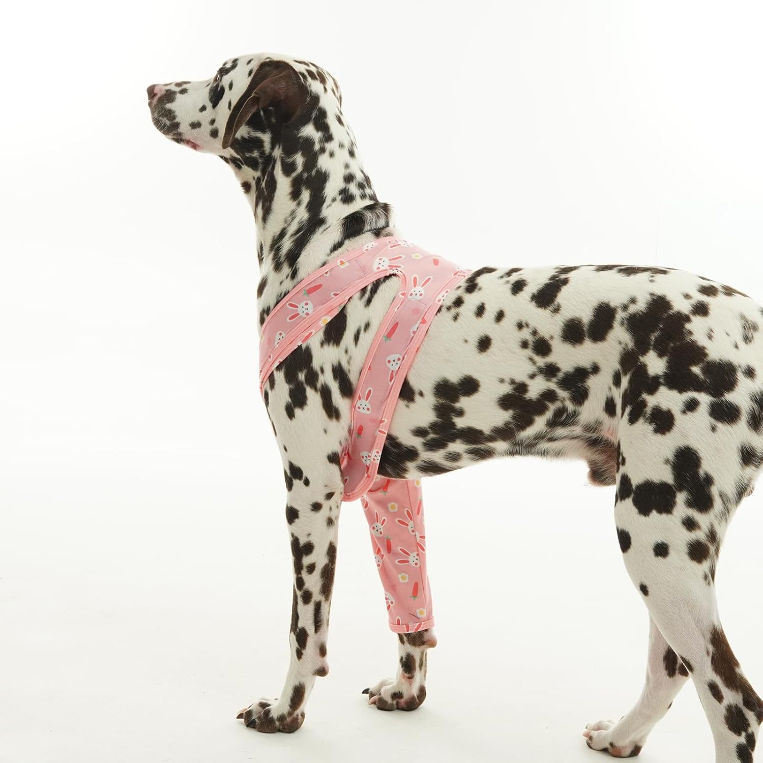 ROZKITCH Dog Leg Sleeve for Front Right Left Leg, Pet Prevent Licking Wound Elbow Knee Protector, Dog Recovery Suit Cone Collar Alternative for Sprain ACL CCL Arthritis Joint Care Rabbit 2XL