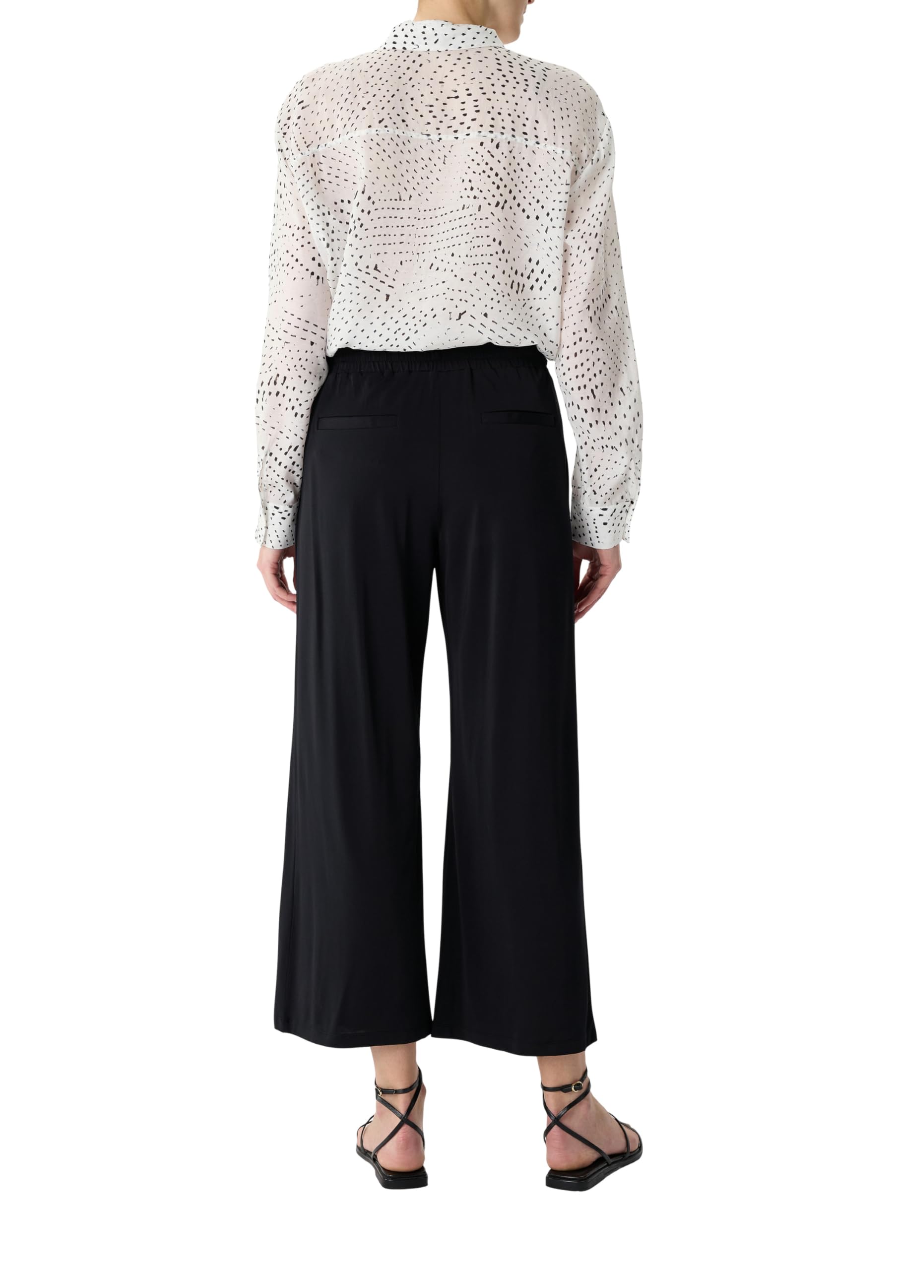 Comma Crop-Hose mit Semi Wide Leg