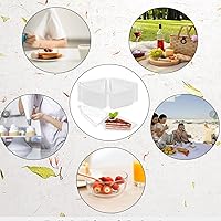 Vista 7 de 100 Piezas de Envases de Plástico para Rebanadas de Pastel con Tapas de 5 Pulgadas con Tapa con Bisagras para Pastel de Queso, para Hogar, Panadería