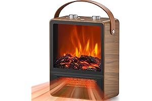Portable Electric Fireplace Heater for Indoor Use with 3D LED Flames