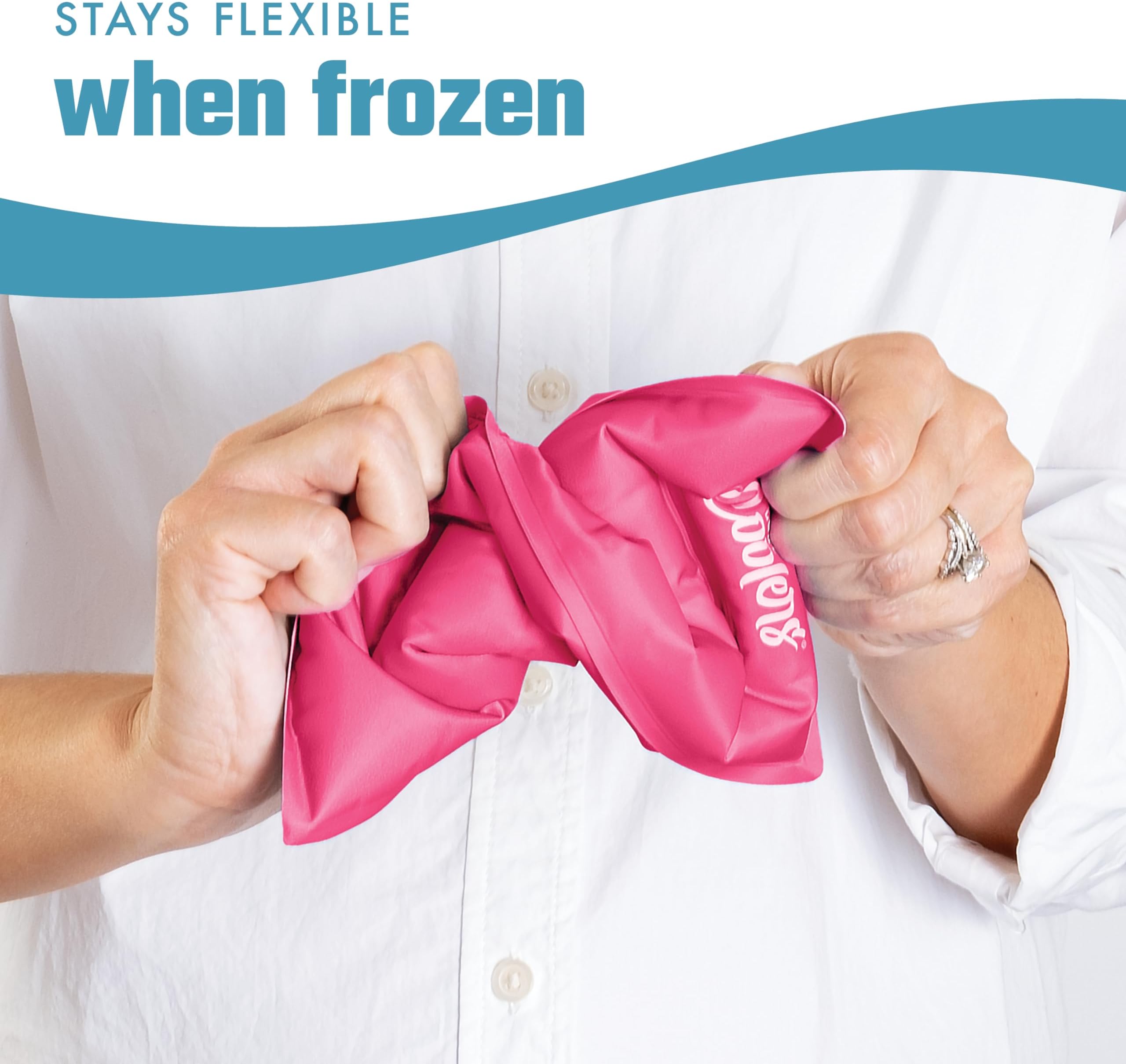 Cool Coolers 2 Pack Soft Ice Packs for Cooler, Flexible Stretch Nylon, Lunch Box Ice Packs, Ice Packs for Lunch Boxes, Large Reusable Freezer Packs, by Fit & Fresh