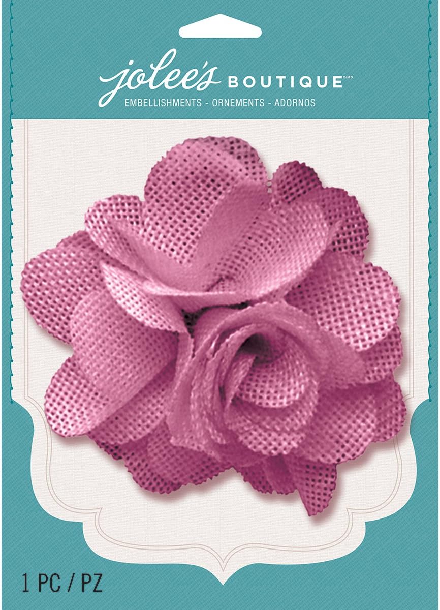 Jolee's Boutique (Jolly Boutique Rose Burlap Large Flower LF15 50-60505