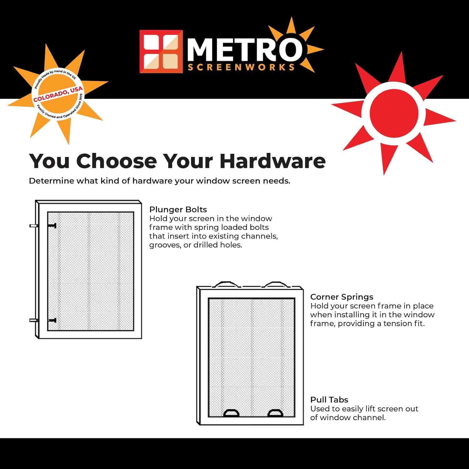 Metro Screenworks Custom Window Screens Fully Assembled and Ready to Install - Window Screen Replacement for House, (Silver) Pre-Framed Mesh Replacement Window Screens, Home, Patio, & More