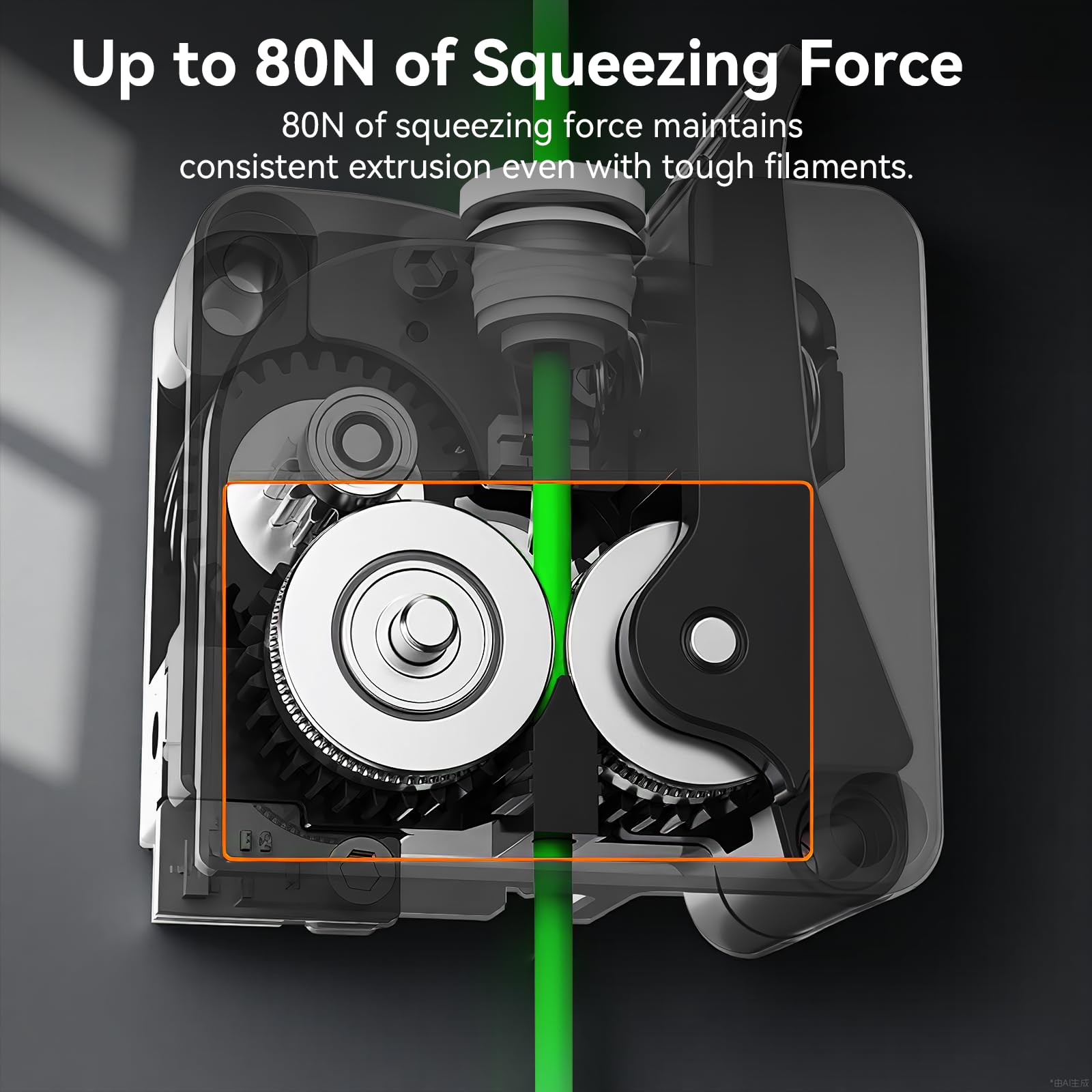 Kit Extrusor Creality K2 Plus con High-Hardness Dual Gears Drive, Built-in Filamento Break Sensor, Fuerza de hasta 80N, Alto Par de Extrusión Comaptible with Creality K2 Plus Combo Impresora 3D