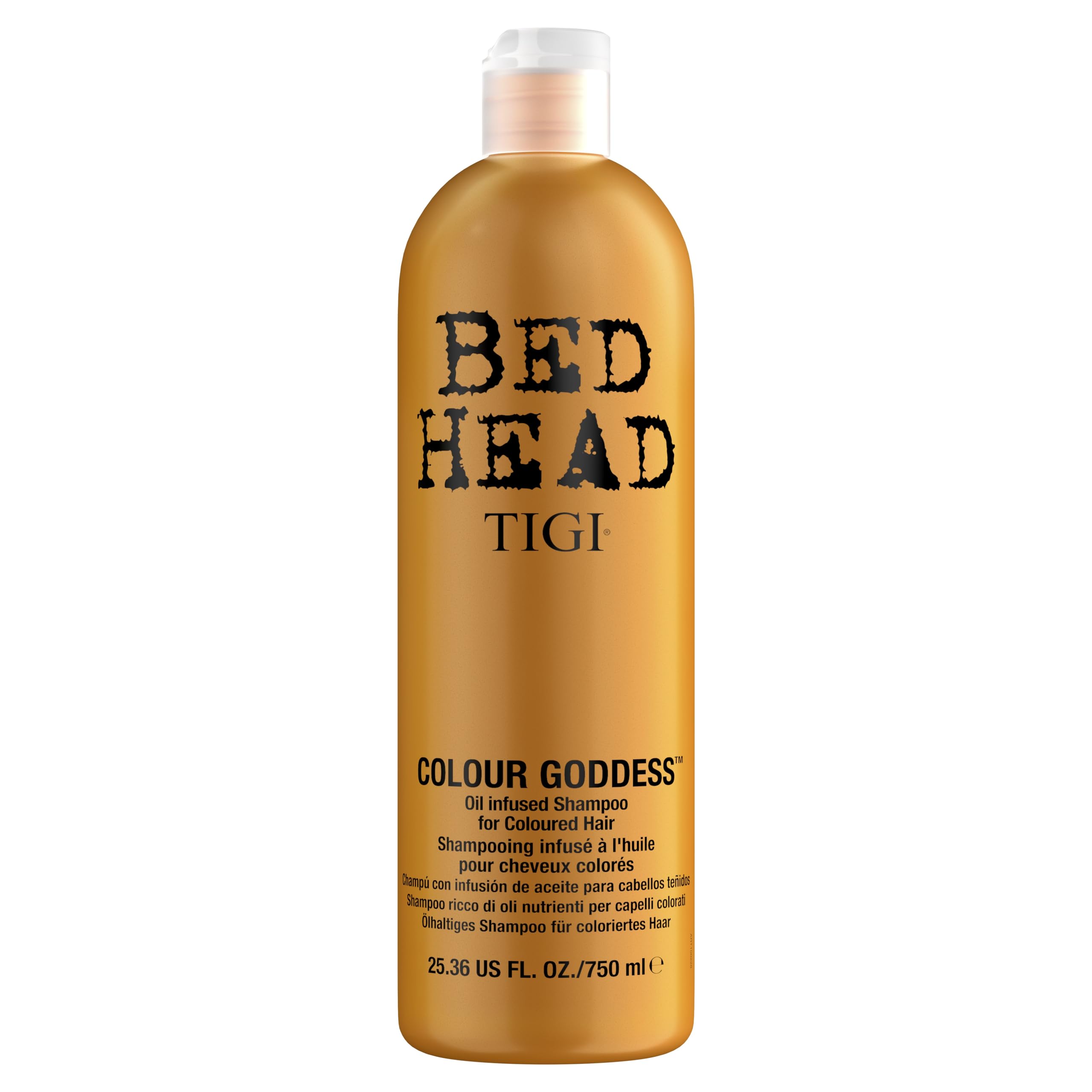 Bed Head by TIGI 750ml Colour Goddess Shampoo - XXL Colour Protect, Salon Professional Shampoo for Dry, Damaged and Coloured Hair, Enhances Gloss and Shine for Smooth Frizz Control and Deep Moisture