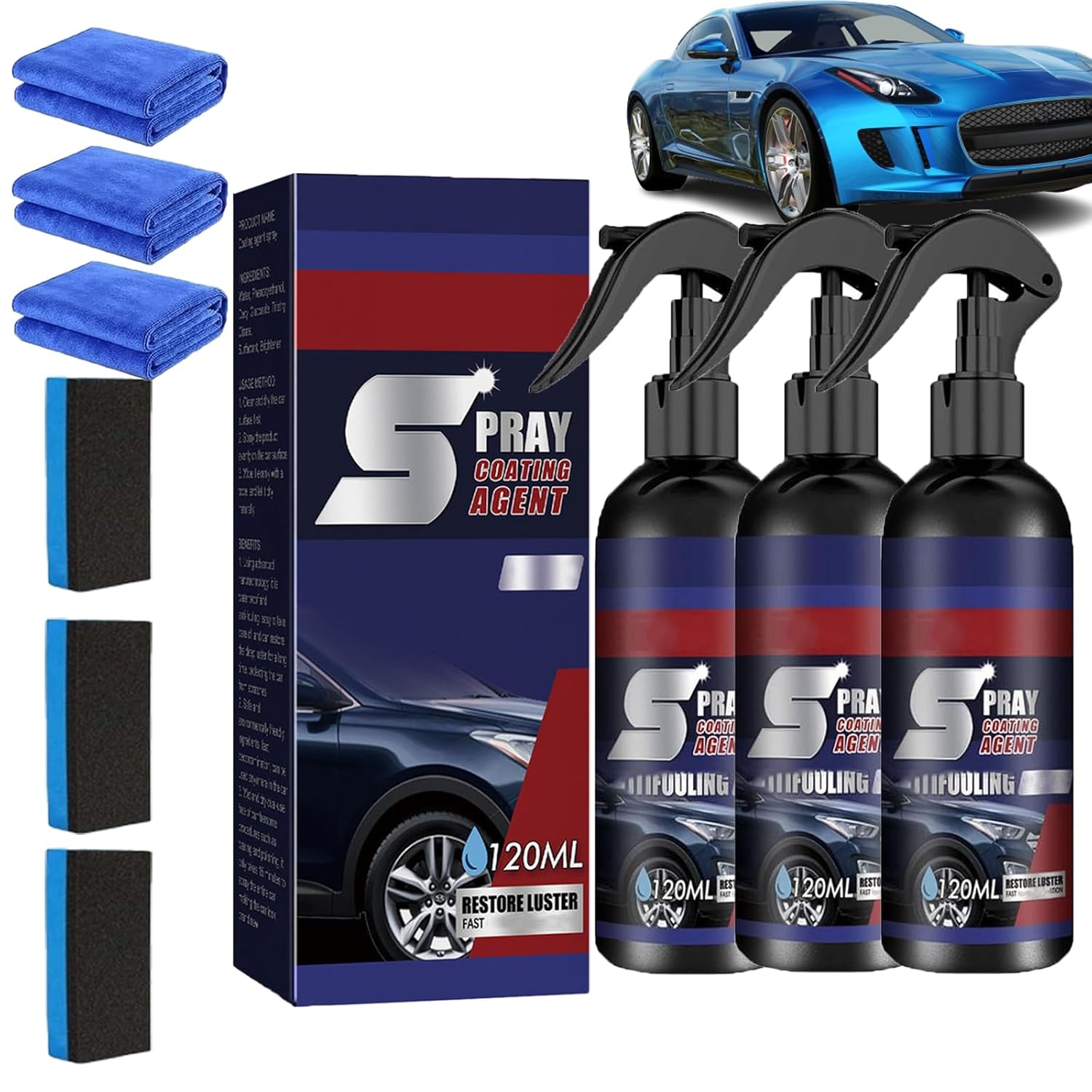 German Car Coating Spray, Multi-Functional Coating Renewal Agent, Fast-Acting Coating Spray, Waterless Wash, Nano Technology (3)