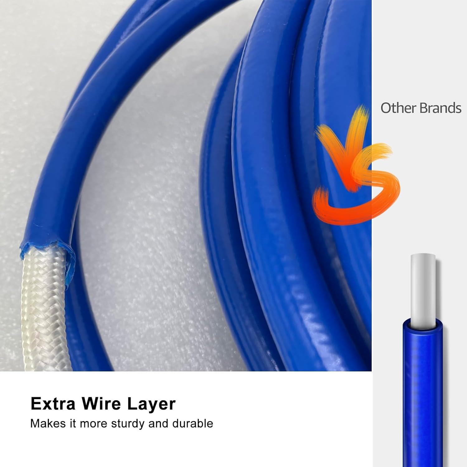 Airless Paint Spray Hose, Blue Color Sprayer Light Flexible Fiber Tube Painting Supplies & Tools Paint Application Tools Paint Sprayers (65 ft Hose)