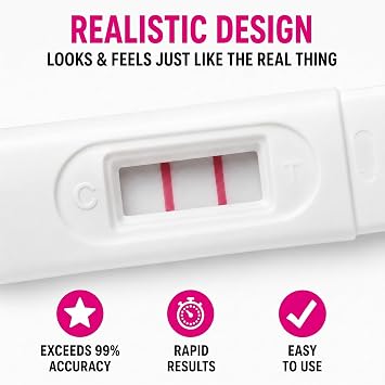 Skylety 3 Pack Fake Pregnancy Test Prank Kit - April Fools' Day Realistic Positive Result Joke Sticks Prank Fake Early Result Pregnancy Test for Hilarious Gags and Practical Jokes(Blue)